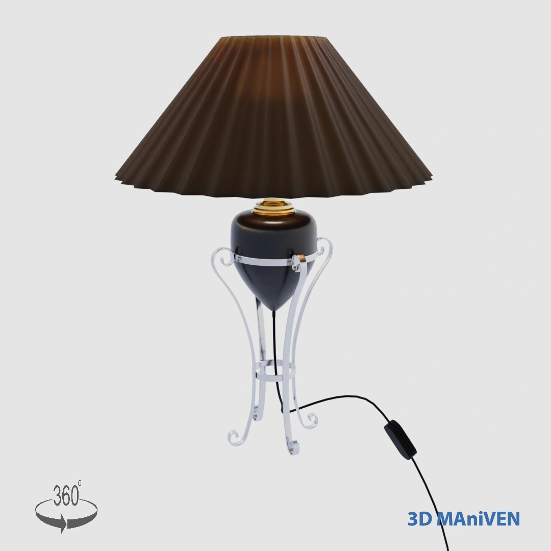 Elegáns éjjeliszekrény lámpa 3d modellje