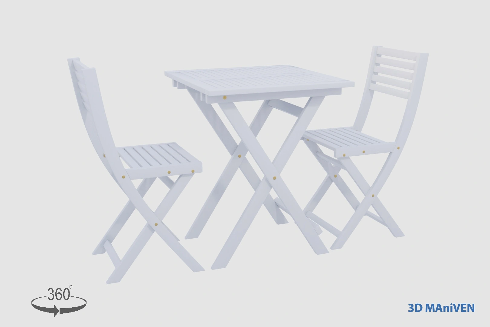 Összecsukható kerti bútor 3d modellje